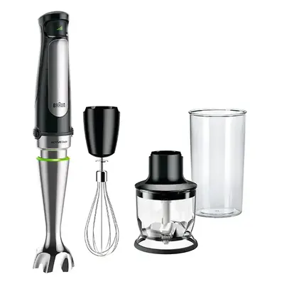 Mixer vertical BRAUN Multiquick MQ7025X, 0.6l, 1000W, viteza variabila, argintiu-negru