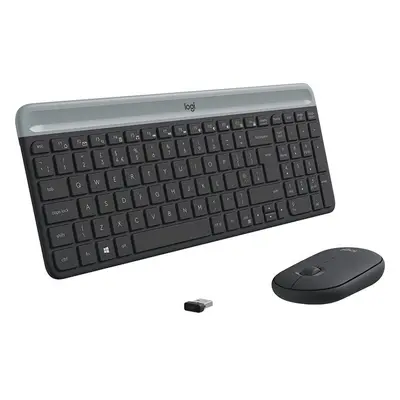 Kit periferice Logitech MK470 Slim Wireless Combo Graphite