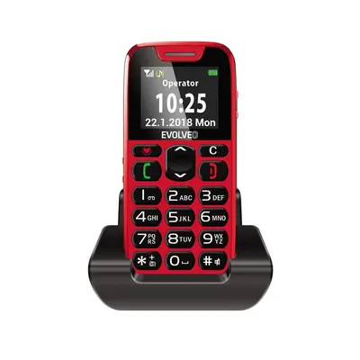 Telefon Evolveo EasyPhone EP500, pentru varstnici, rosu