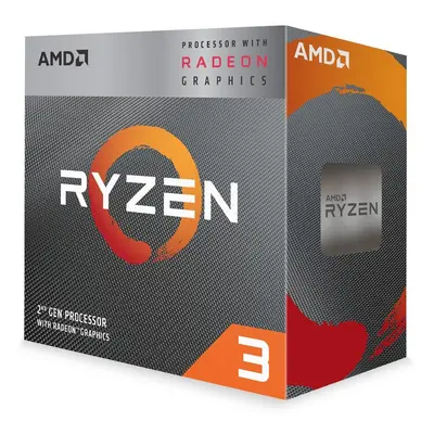 AMD CPU Desktop Ryzen 4C/4T 3200G (4.0GHz,6MB,65W,AM4) box, RX Vega Graphics, with Wraith Stealt