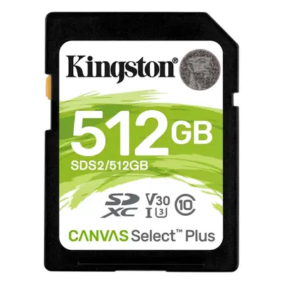 Card de memorie Kingston Canvas Select Plus SD 512GB, Class UHS-I