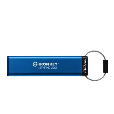 Stick Memorie Kingston IronKey Keypad 64GB, USB 3.0, Blue