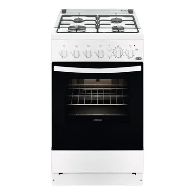 Aragaz Zanussi ZCG512K1WA, Gaz, arzatoare, Grill, Aprindere electrica, l, cm, Alb