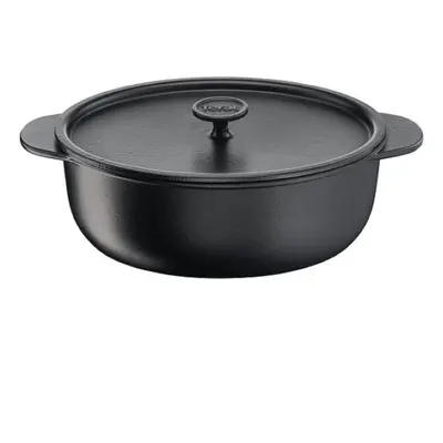 Cratita adanca cu capac Tefal Tradition Oval, cm, capacitate 5.3 l, fonta emailata, sistem de co