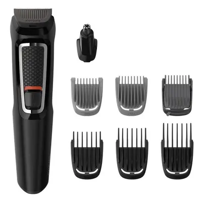 Aparat de tuns barba si parul in Philips Multigroom MG3730/15, Lame cu ascutire, Acumulator, Neg