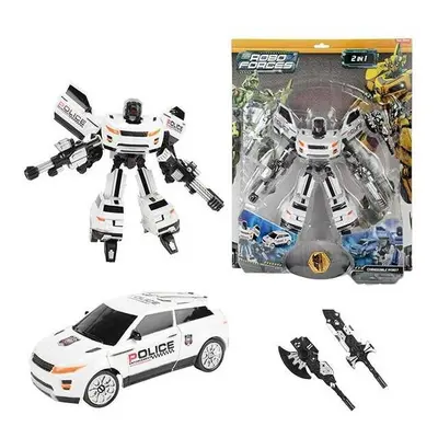 Robot Transformabil in Masina SUV Roboforces cm Toi-Toys TT30087Z, Alb