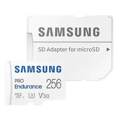 Card microSDXC Samsung PRO Endurance, 256GB, Class 10, UHS-I U3, V30 + Adaptor SD