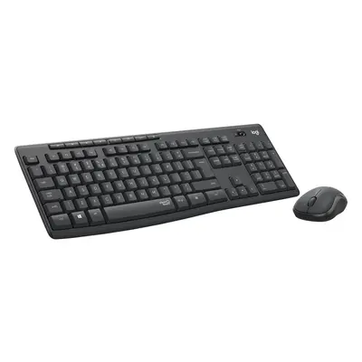 Kit wireless tastatura si mouse Logitech MK295 Silent, layout US INTL, Graphite