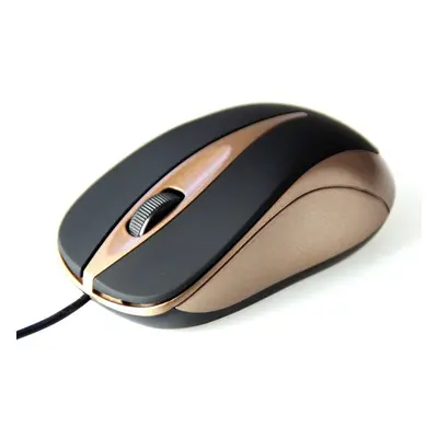 Mouse Media-Tech Plano, DPI, Optic, Negru/Auriu