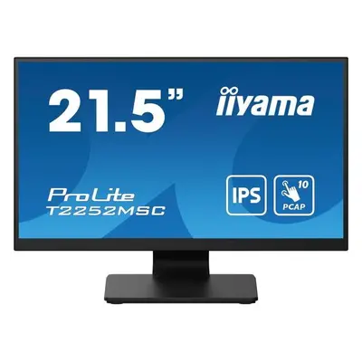 Monitor IPS LED Iiyama 21.5" T2252MSC-B2, Full HD (1920 x 1080), HDMI, DisplayPort, Touchscreen,