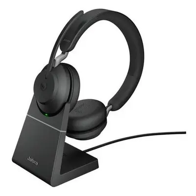 Casti cu microfon Jabra Evolve2 MS Stereo, Bluetooth, Statie de incarcare, USB Type-C, Negru