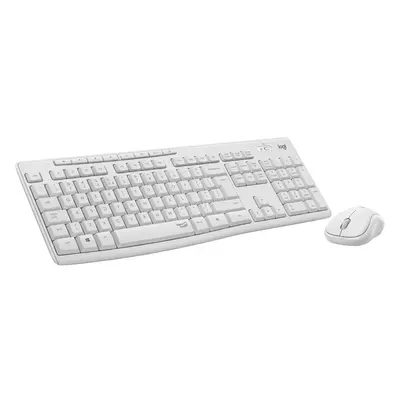 Kit wireless tastatura si mouse Logitech MK295 Silent, layout US INTL, Off White