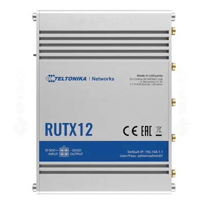 Router wireless TELTONIKA RUTX12 Gigabit Ethernet Dual-band (2.4 GHz / GHz) 3G 4G Silver