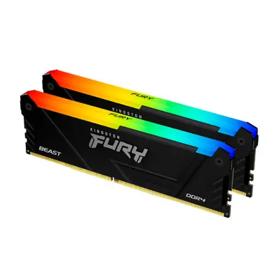 Kit Memorie Kingston Fury Beast RGB Intel XMP 2.0, 32GB, DDR4-3200, CL16, Dual Channel