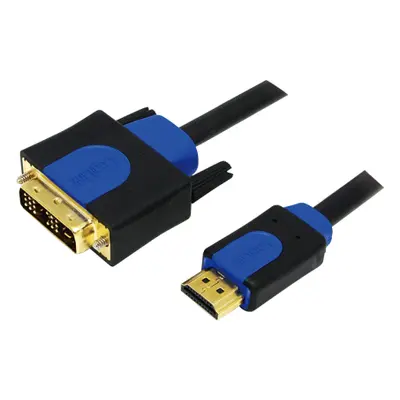 Cablu Logilink, HDMI male - DVI male, 3m, Black