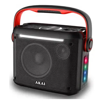 Boxa portabila Akai ABTS-K5, W, FM Radio, Bluetooth, Lumini LED, Negru