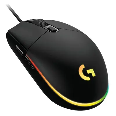 Mouse gaming Logitech G203, iluminare RGB LightSync, Negru