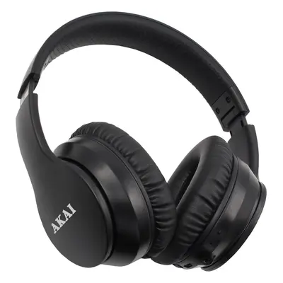 Casti Over-Ear Akai BTH-B6ANC, Wireless, Bluetooth, Radio FM, Noise Cancelling, Negre