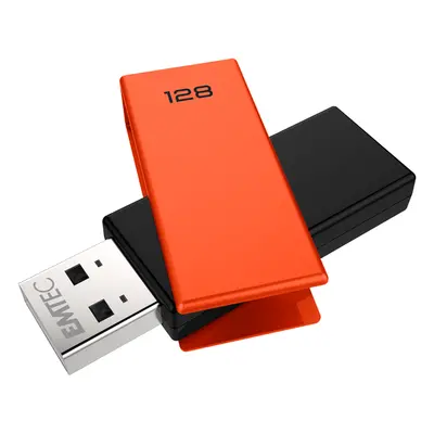 Memorie USB Emtec C350 Brick 128GB, USB 2.0, Portocaliu