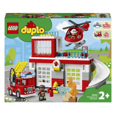 LEGO® DUPLO® - Remiza de pompieri si elicopter pentru salvare 10970, piese