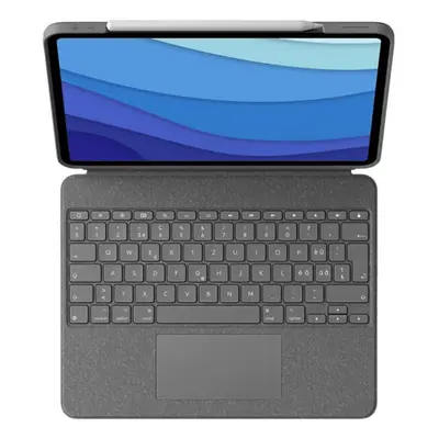 Logitech Husa protectie cu tastatura Folio Touch Oxford Grey pentru iPad Pro inch (1st/2nd/3th G