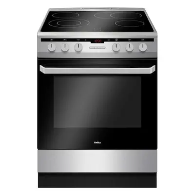 Aragaz Amica, 618CE3.434HTaKDQ Xx, Inox, cm latime, vitroceramica, electric, functii, L