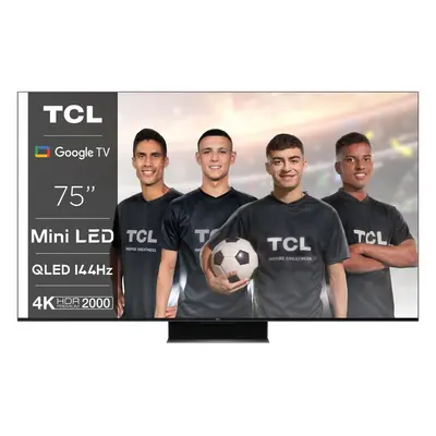 Televizor TCL MiniLed 75C845, cm, Smart Google TV, 4K Ultra HD, 100hz, Clasa F, Negru