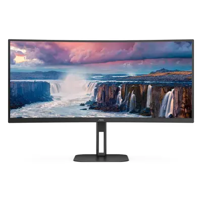 Monitor Curbat WLED VA AOC 34" WQHD 100Hz 4ms HDMI DisplayPort USB USB-C CU34V5C/BK, Negru