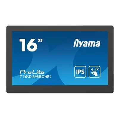 Monitor IPS LED iiyama 15.6" T1624MSC-B1, Full HD (1920 x 1080), HDMI, Touchscreen, Boxe, Negru