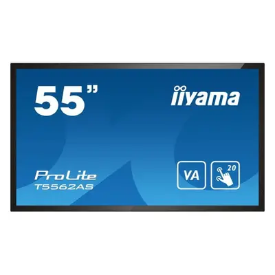 Display Profesional VA LED iiyama 55" OM46B, Ultra HD (3840 x 2160), HDMI, Touchscreen, Boxe, Ne