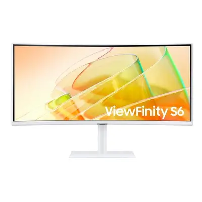 Monitor LED Samsung 34" LS34C650TAUXEN, WQHD (3440 x 1440), HDMI, DisplayPort, Ecran curbat, Alb