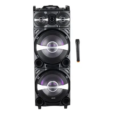 Boxa portabila Akai DJ-222 cu Bluetooth, Efect DJ, Trolley