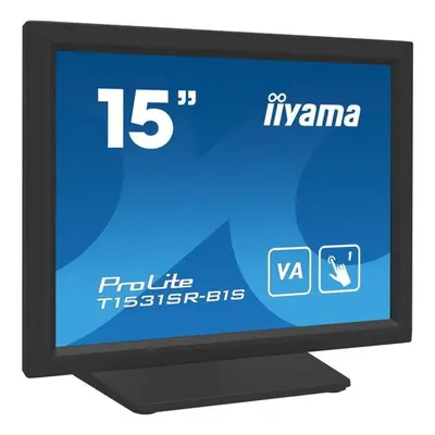 Monitor VA LED Iiyama 15" T1531SR-B1S, VGA, HDMI, DisplayPort, Boxe, Touchscreen, Negru