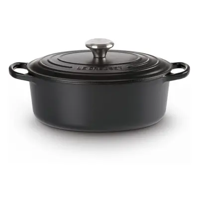 Oala cu capac Le Creuset Signature Collection Cast Iron Oval Casserole Black Interior 2117831000