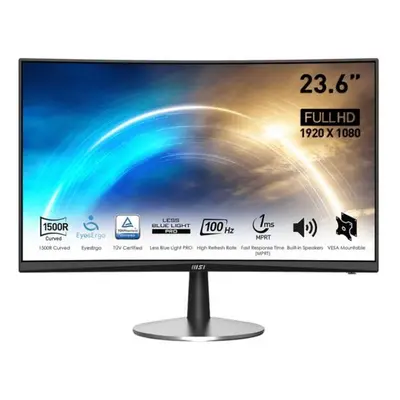 Monitor VA LED MSI 23.6" PRO MP2422C, Full HD (1920 x 1080), VGA, HDMI, Ecran curbat, Boxe, Negr