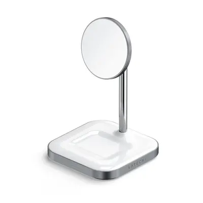 Incarcator Wireless Satechi Aluminium 2-in-1 Magnetic ST-WMCS2M pentru Apple iPhone Serie si Air