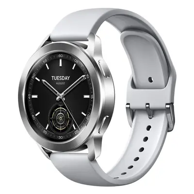 Smartwatch Xiaomi Watch S3, Ecran AMOLED 1.43", Dual GPS, Bluetooth, Waterproof ATM, Argintiu