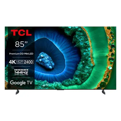 Televizor TCL MiniLed 85C955, cm, Smart Google TV, 4K Ultra HD, 100hz, Clasa F, Negru