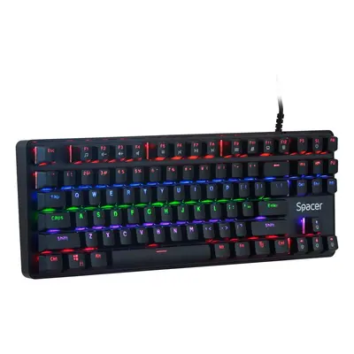 Tastatura Gaming Mecanica Spacer Immortal, switch-uri mecanice albastre, taste, anti-ghosting ta