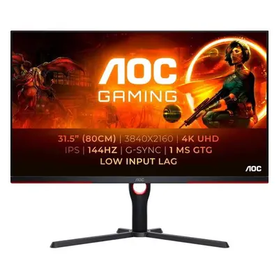 Monitor Gaming IPS LED AOC 31.5" U32G3X/BK, UHD (3840 x 2160), HDMI, DisplayPort, Hz, ms, Negru