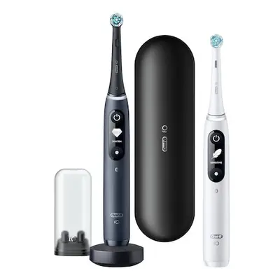 Periute de dinti electrice Oral-B iO Seria alb-negru, pachet duo