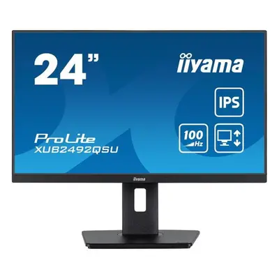 Monitor IPS LED Iiyama 23.8" XUB2492QSU-B1, WQHD (2560 x 1440), HDMi, DisplayPort, Boxe, Pivot, 