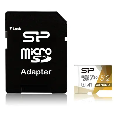 Card de memorie Silicon Power Superior Pro Micro SDXC, 512GB, UHS-I U3 V30 + adaptor