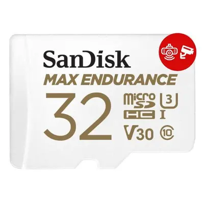 Card de memorie Sandisk MAX Endurance microSDHC, 32GB, Clasa 10, UHS-I U3 + Adaptor SD