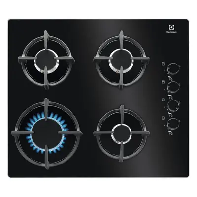 Plita incorporabila Electrolux EGG6407K, gaz, zone de gatit, cm, Negru