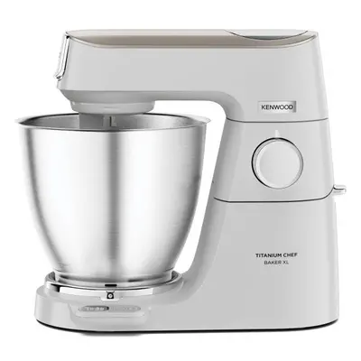 Mixer cu bol Kenwood Titanium Chef Baker KVL65.001WH, W, vas l, trepte viteza, cantar integrat, 