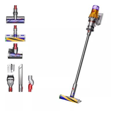 Aspirator vertical Dyson V12 Detect Slim Absolute 2023, 545W, 0.35 L, Autonomie pana la min, Aur