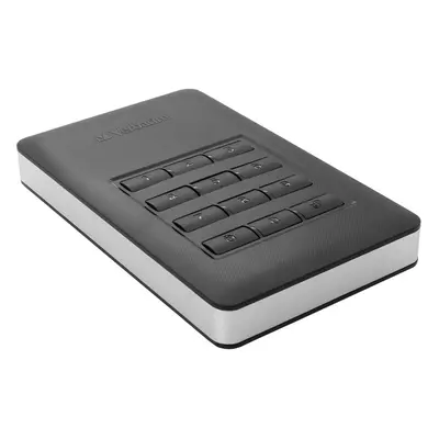 HDD extern Verbatim Secure Portable 1TB, Encriptare hardware AES 256bit cu acces keypad, USB 3.1