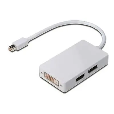 Adaptor Digitus, mini Displayport - HDMI + DVI + Displayport, White