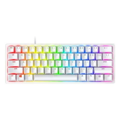 Tastatura gaming mecanica Razer Huntsman Mini, iluminare Chroma RGB, switch optic Red, Alb Mercu